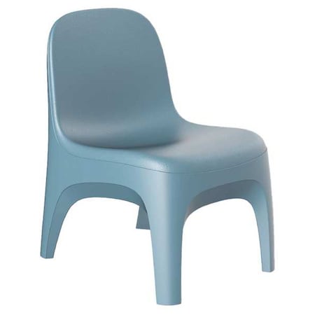 Cortech Armless Chair, Blue Gray Seat, 22 in W 26 in L 32 in H, Polyethylene Seat 6484BG