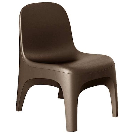Cortech Armless Chair, Brown Seat, 22 in W 26 in L 32 in H, Polyethylene Seat 6484BN