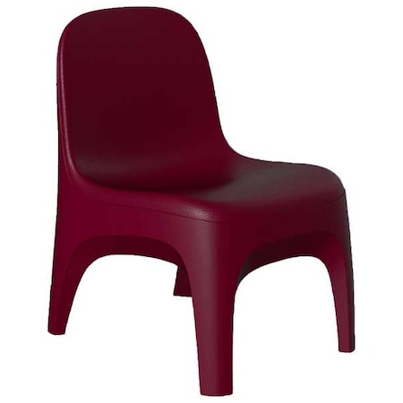 Cortech Armless Chair, Burgundy Seat, 22 in W 26 in L 32 in H, Polyethylene Seat 6484BY