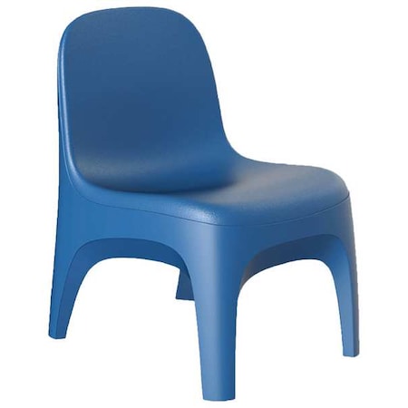 Cortech Armless Chair, Slate Blue Seat, 22 in W 26 in L 32 in H, Polyethylene Seat 6484SB