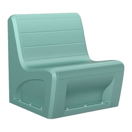 Cortech Sectional Chair, Aqua Seat, 31 in W 32 in L 33 in H, Polyethylene Seat 96484AQ