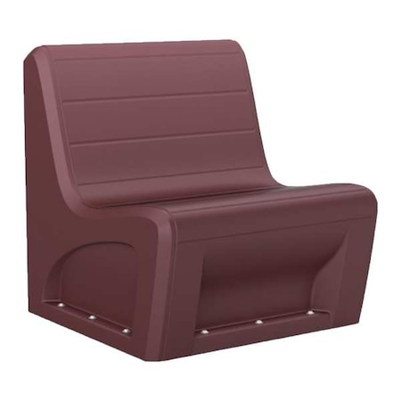 Cortech Sectional Chair, Burgundy Seat, 31 in W 32 in L 33 in H, Polyethylene Seat 96484BY