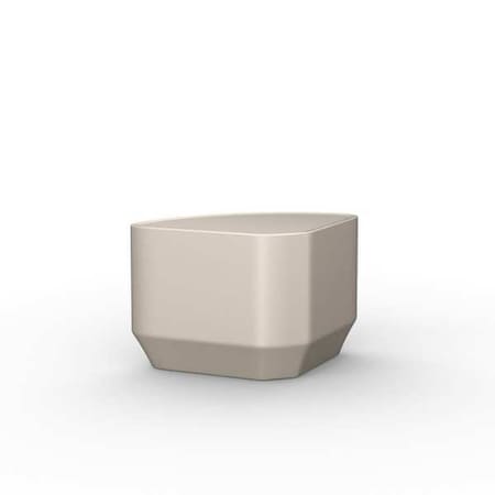 Cortech Rectangle End Table, 27 in W, 19 in L, 16 1/2 in H, Polyethylene, Stone Gray 484SG