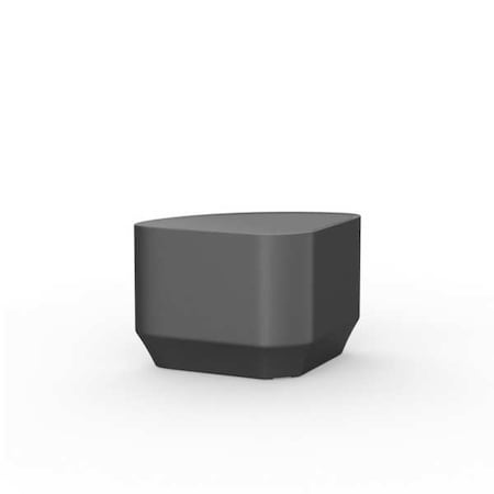 Cortech Rectangle End Table, 27 in W, 19 in L, 16 1/2 in H, Polyethylene, Black 484BK