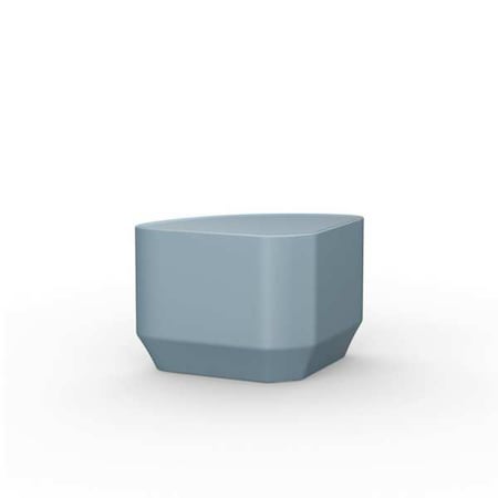 Cortech Rectangle End Table, 27 in W, 19 in L, 16 1/2 in H, Polyethylene, Blue Gray 484BG