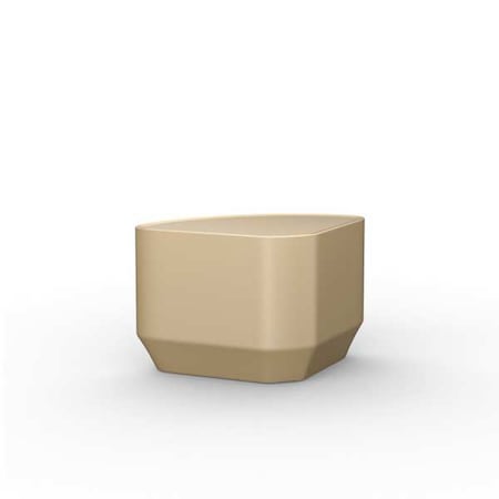 Cortech Rectangle End Table, 27 in W, 19 in L, 16 1/2 in H, Polyethylene, Sand 484SD