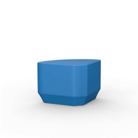 Cortech Rectangle End Table, 27 in W, 19 in L, 16 1/2 in H, Polyethylene, Slate Blue 484SB
