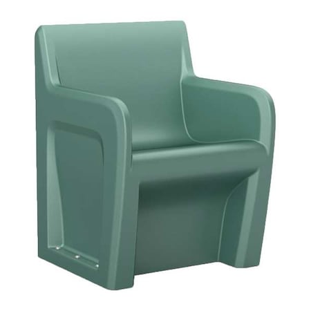 Cortech Arm Chair, Aqua Seat, 24 in W 24 in L 33 in H, Polyethylene Seat 106484AQ