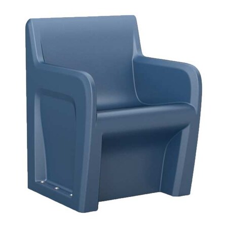 Cortech Arm Chair, Midnight Blue Seat, 24 in W 24 in L 33 in H, Polyethylene Seat 106484MB