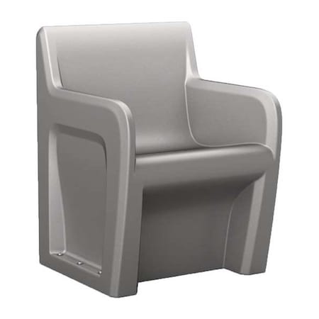 Cortech Arm Chair, Stone Gray Seat, 24 in W 24 in L 33 in H, Polyethylene Seat 106484SG