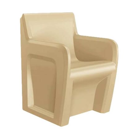 Cortech Arm Chair, Sand Seat, 24 in W 24 in L 33 in H, Polyethylene Seat 106484SDS