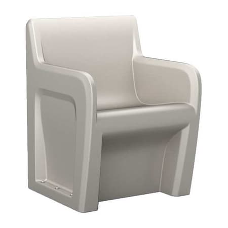Cortech Arm Chair, Stone Gray Seat, 24 in W 24 in L 33 in H, Polyethylene Seat 106484SGS