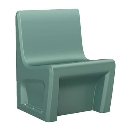 Cortech Armless Chair, Aqua Seat, 24 in W 24 in L 33 in H, Polyethylene Seat 116484AQ