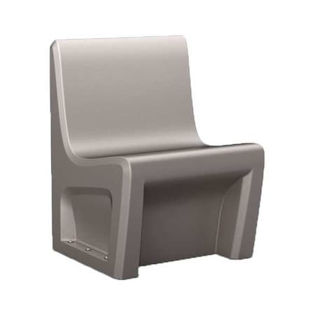 Cortech Armless Chair, Stone Gray Seat, 24 in W 24 in L 33 in H, Polyethylene Seat 116484SG