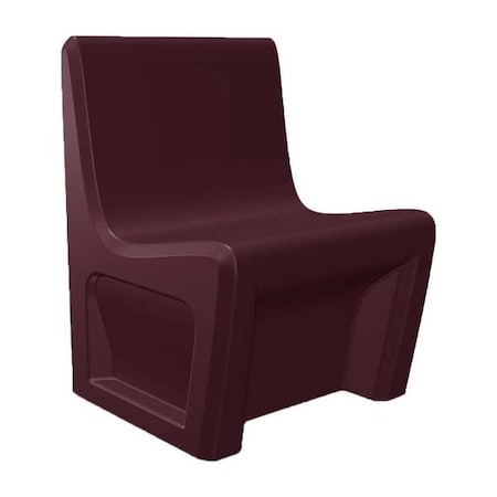 Cortech Armless Chair, Burgundy Seat, 24 in W 24 in L 33 in H, Polyethylene Seat 116484BY
