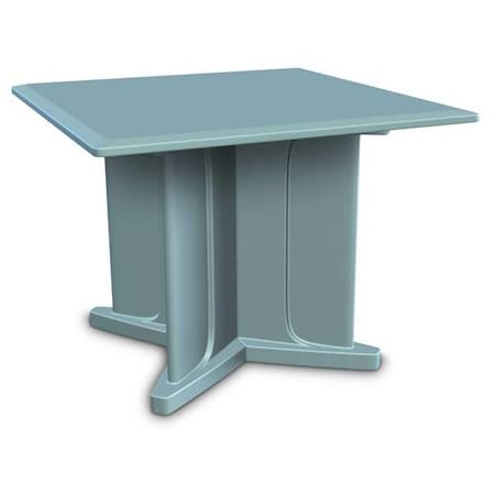 Cortech Square Table, 42 in W, 42 in L, 29 in H, Polyethylene Top, Blue Gray 66750BG