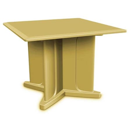 Cortech Square Table, 42 in W, 42 in L, 29 in H, Polyethylene Top, Sand 66750SD