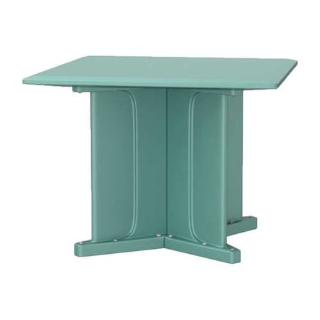 Cortech Square Table, 42 in W, 42 in L, 29 in H, Polyethylene Top, Aqua 66750AQ