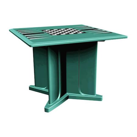 Cortech Square Table, 42 in W, 42 in L, 29 in H, Polyethylene Top, Aqua 66750AQGT