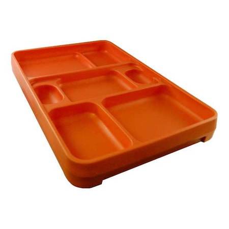Rock Rock Tray, 14 1/4 in L, Orange, PK10 2500O