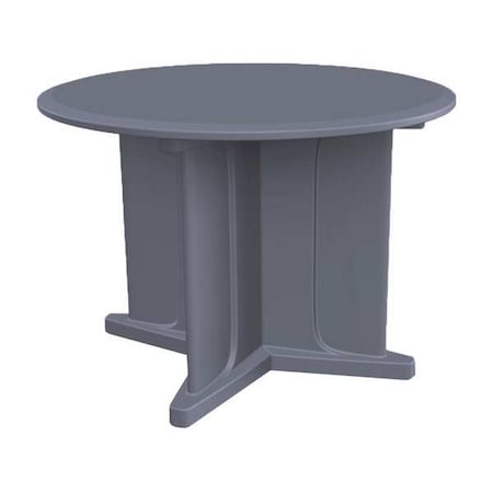 Cortech Circle Table, 48 in W, 48 in L, 29 in H, Polyethylene Top, Blue Gray 66751BG
