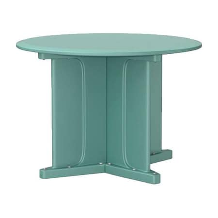 Cortech Circle Table, 42 in W, 42 in L, 29 in H, Polyethylene Top, Aqua 66749AQ