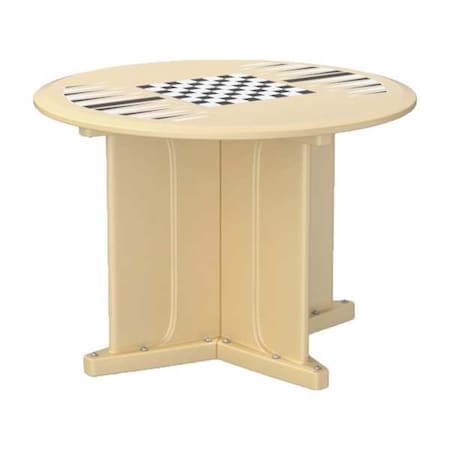 Cortech Circle Table, 42 in W, 42 in L, 29 in H, Polyethylene Top, Sand 66749SDGT