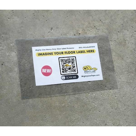 Mighty Line Laminate Sheet, PVC, 6 in W, PK50 MLLabel610HD