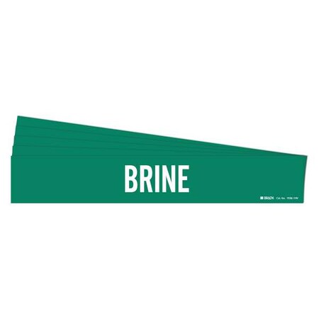 Brady Pipe Marker, Adhesive, 4"H, 24"W, Green, PK5, 7036-1HV-PK 7036-1HV-PK