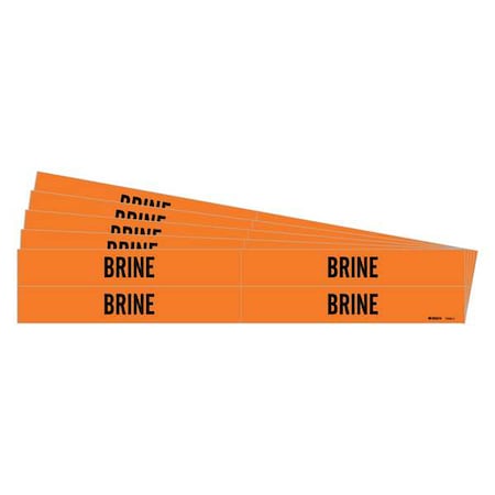 Brady Pipe Marker, Adhesive, 1-1/8"H, 7"W, PK5, 7336-4-PK 7336-4-PK