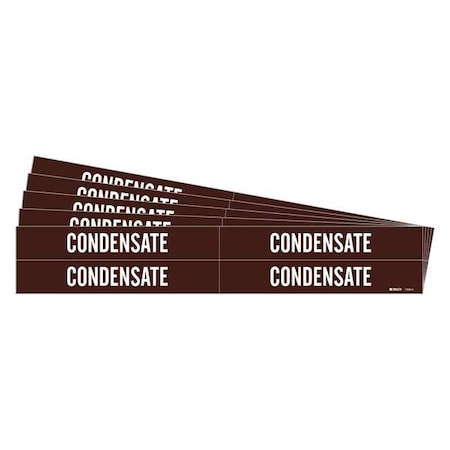Brady Pipe Marker, Adhesive, 1-1/8"H, 7"W, PK5, 7348-4-PK 7348-4-PK