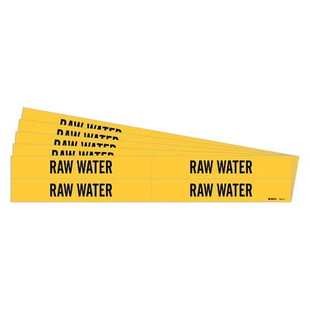 Brady Pipe Marker, Adhesive, 1-1/8"H, 7"W, PK5, 7231-4-PK 7231-4-PK