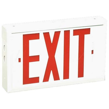 Big Beam Exit Sign, White, 2 Face(s), LED, Universal Mount, Nickel Cadmium EXFL2RWW-U