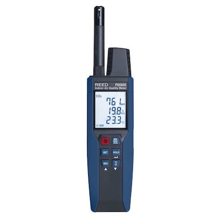 Reed Instruments Indoor Air Meter, -4 F to 140 F, LCD R9905