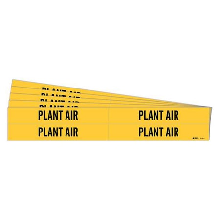 Brady Pipe Marker, Adhesive, 1-1/8"H, 7"W, PK5, 7212-4-PK 7212-4-PK