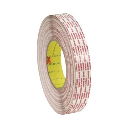 3M Double-Sided Film Tape, 1 in W, 60 yd L, 6.5 mil, Polypropylene Film, Double-Sided, 36 PK 476XL