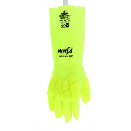 Mcr Safety ChemResistantGloves, Lime, Gauntlet, XL, PR N2659HVLXL