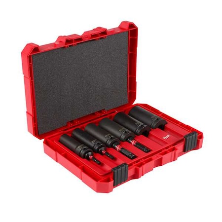 Milwaukee Tool 10 pc. SHOCKWAVE Lineman's 12 Point 2-in-1 Socket Set 49-66-5125