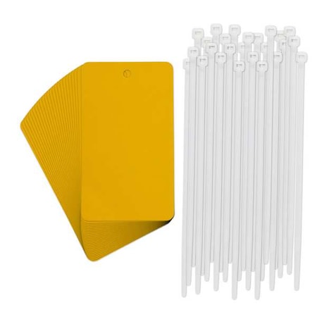 Brady Tag, Metal, 3 in Width, 5 in Height, Write On Surface: Yes , 25 PK 56936-PK