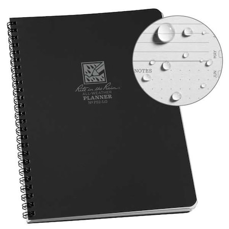 Rite In The Rain All Weather Notebook, Black, Polydura P52-LG