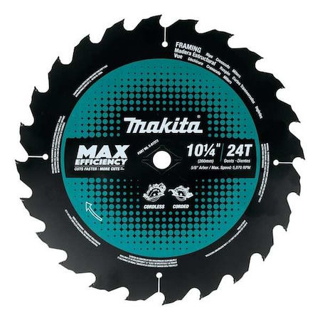 Makita CircularSawBlade, Carbide, Dia:10.25" E-07272