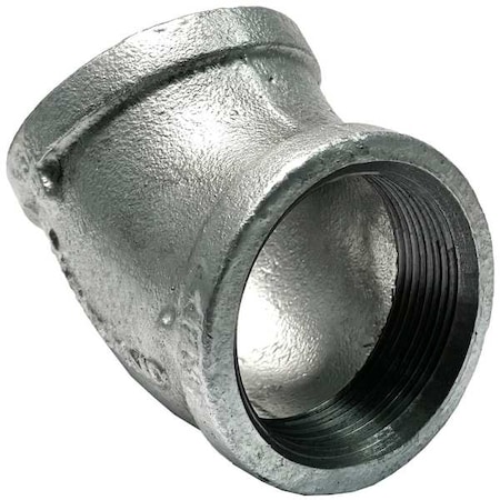 Zoro Select Elbow, 45 Deg, 2-1/2 In, NPT, Galv 783YD3