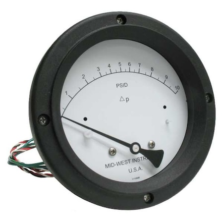 Midwest Instrument Differential Pressure Gauge and Switch 120AC-00-O-AA-10P