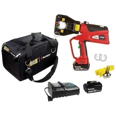 Burndy Cordless Crimping Tool Kit, Latching PAT81K2U03A3
