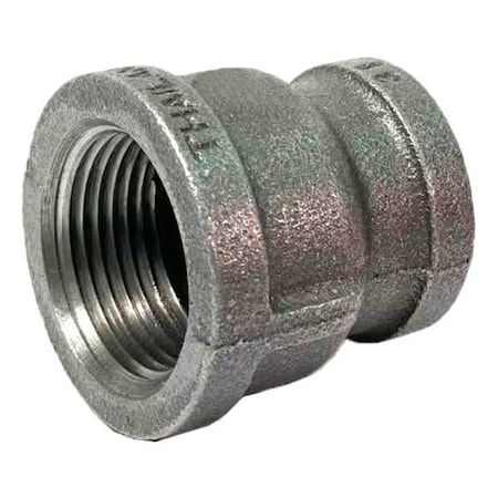 Zoro Select Reducer Reducer, 1-1/4" x 1/2" Pipe, FNPT, Malleable Iron, Class 300 783Y35