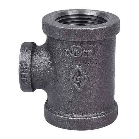 Zoro Select Reducing Tee Reducing Tee, 1" x 1/4" Pipe, FNPT, Malleable Iron, Class 150 783Y57