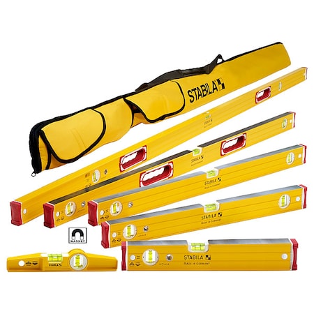 Stabila Level Set, 3 in W Overall, Acrylic Vial 78396