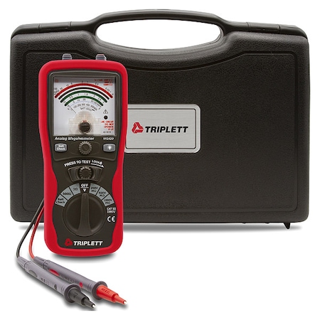 Triplett Insulation Tester, 250/500/1000V, Analog MG420