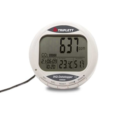 Triplett Air Quality Meter, 14 F to 140 F, LCD GSM220