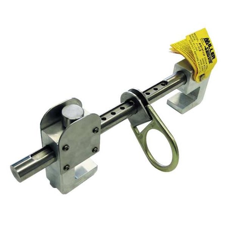 Honeywell Miller Beam Anchor, 24 in Length, 400 lb Weigth Capacity, Stainless Steel Anchor, Swivel D-Ring 8814-24/
